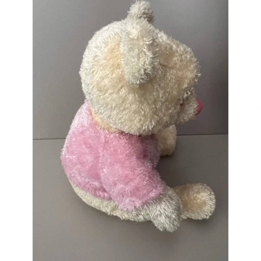 Winnie‎ The Pooh Bear Plush Disney Store Pink Sparkly Glitter Yellow Shirt 16
